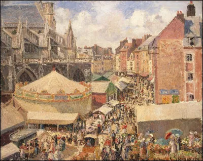 Quelle est la ville dans ce tableau peint en 1901 par Pissarro ?
