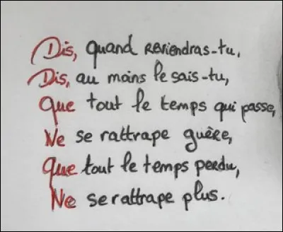 Qui chantait en 1961 "Dis ! Quand reviendras-tu ?
Dis ! au moins le sais-tu ?" ?