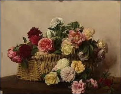 À quel réaliste doit-on ce tableau nommé ''Panier de roses'', datant de 1885 ?