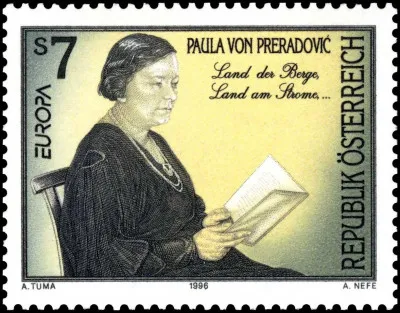 D'origine croate, qu'a donc fait Mme Preradovič pour se retrouver sur un timbre autrichien ?