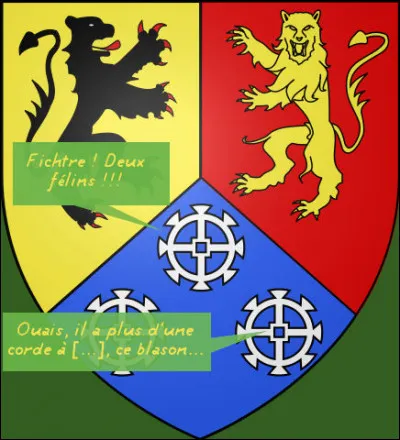 Voici ce qu'on appelle un blason armé jusqu'aux griffes ! Quel est ce village ?