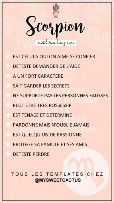 Laquelle de ces célébrités n'est pas Scorpion ?