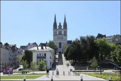 Quel est le nom de sa cathédrale construite dans le plus pur style gothique angevin ?