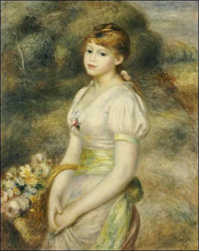 "Jeune femme à la corbeille de fleurs" est l'uvre de quel peintre ?