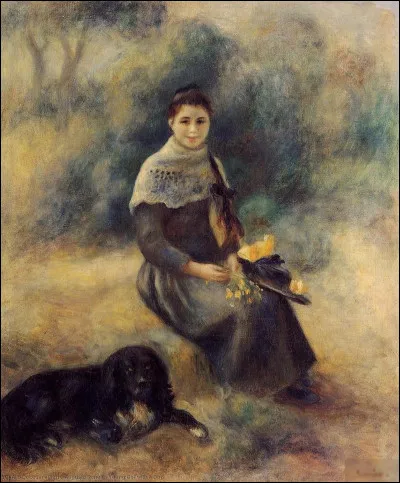 "Jeune fille au chien" est l'uvre de quel peintre ?