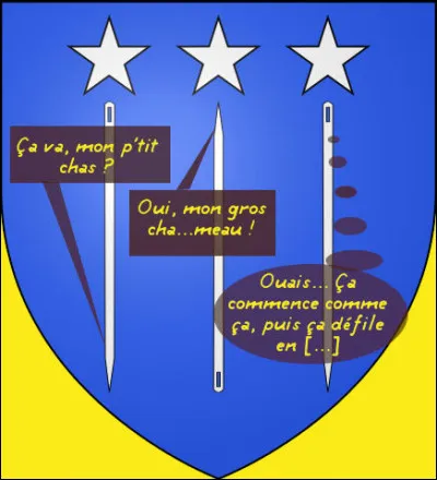 Le moins que l'on puisse dire, c'est que c'est un blason "parlant" !