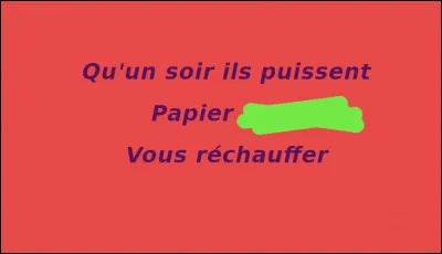 ...et seulement par l'image, maintenant !