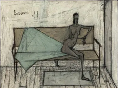 Qui est le peintre français, créateur en 1949 du tableau intitulé "femme nue sur le canapé"