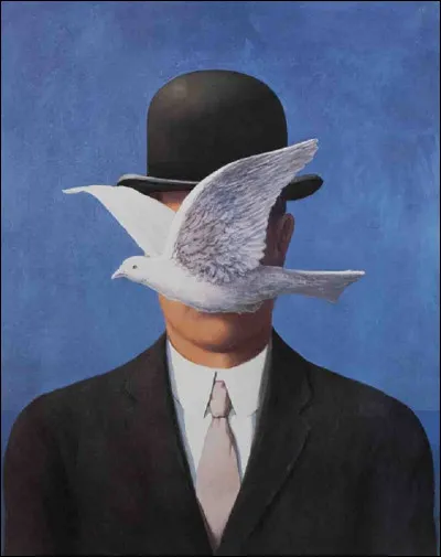 Quel peintre belge est l'auteur de ce tableau intitulé ''L'Homme au chapeau melon'' ?