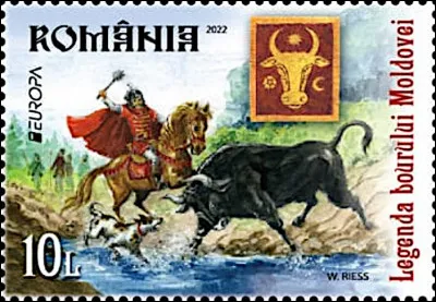 Roumanie > L'auroch sauvage chassé par le roi Dragoș est peut-être une allégorie représentant [...qui donc ?] qu'il repoussa au-delà du Dniestr.