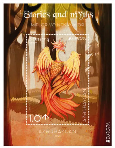 Azerbaidjan > L'oiseau de Simorgh des contes de fées azéris donne [... ?...] aux gens qu'il aime et aux serviteurs innocents qui ont besoin d'aide.