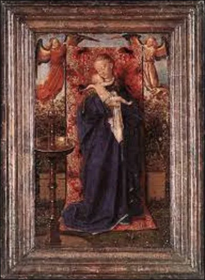 ''Vierge à la fontaine'' est une huile sur panneau réalisée en 1439. De ces trois artistes primitifs flamands, lequel a immortalisé cette scène ?