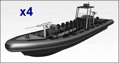 Pour les commandos, des vedettes rapides sont disponibles. Elles sont au nombre de...