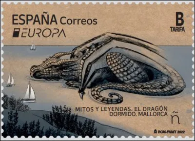 Espagne > La légendaire île de "Sa Dragonera" fut une cachette pour pirates et contrebandiers (XIVe-XVIe s.) : sa silhouette ressemble à celle dun dragon endormi. Elle est au sud-ouest [... ?...]