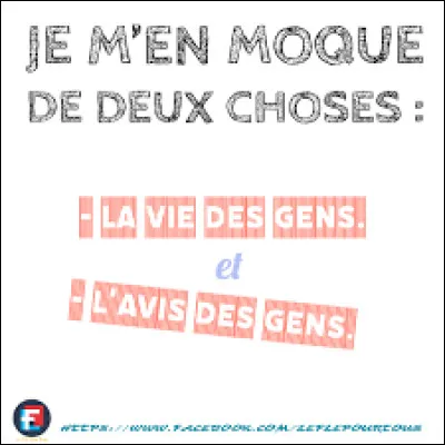 Expression : Se moquer du ...comme du ... !