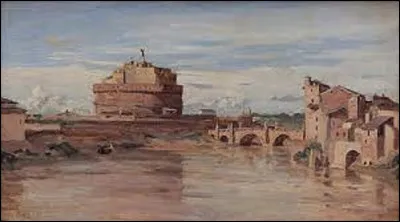 Notre route nous amène à Rome pour 2 questions.
''Le Château Saint-Ange et le Tibre, Rome'' est un tableau exécuté entre 1826 et 1828 par un membre de l'École de Barbizon. De ces trois artistes, lequel a réalisé cette toile ?