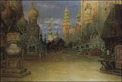 De ces trois ambulants russes, lequel a dépeint sa capitale, Moscou, dans ce tableau nommé ''Place Rouge'', en 1897 ?
