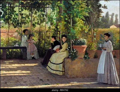 Qui a peint "Un après-midi à la pergola" ?
