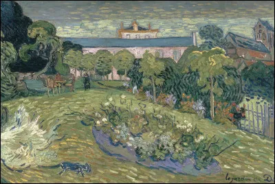 Qui a immortalisé "Le Jardin de Daubigny, avec un chat bleu" ?