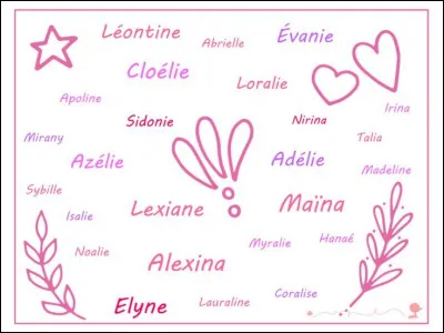 Quel prénom de fille préfères-tu ?