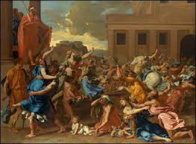 À quel peintre français du XVIIe siècle doit-on ce tableau titré "L'Enlèvement des Sabines" ?