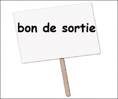 Dans quel sport, peut-on ''avoir un bon de sortie'' ?