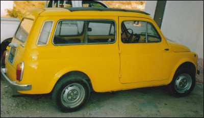 Voici la petite Fiat version jardinière dans les années 60 mais de quel modèle ?