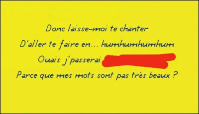 Suite et fin du refrain !