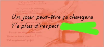 Ah, le respect (sans mauvais...)
