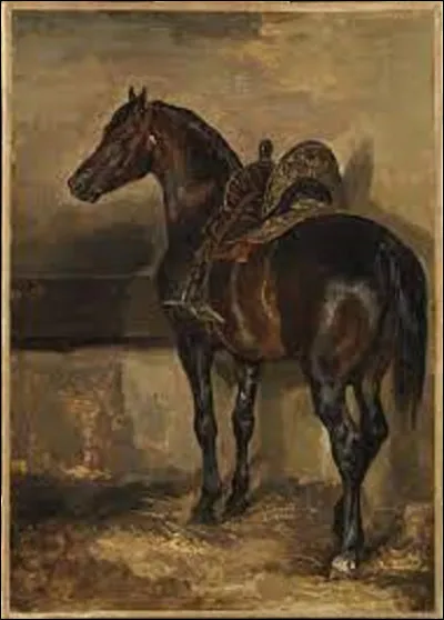 Quel romantique a exécuté, entre 1810 et 1812, ce tableau intitulé ''Cheval attaché à un poteau'' ?