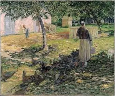 ''Le Repas dans la basse-cour'' est une toile pointilliste exécutée en 1884. Qui en est l'auteur ?