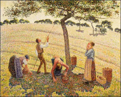 Quel impressionniste a réalisé l'uvre "La Récolte des pommes à Éragny" ?