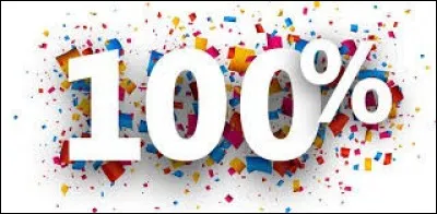 J'espère qu'à ce quiz, vous aurez fait un score de ... % !