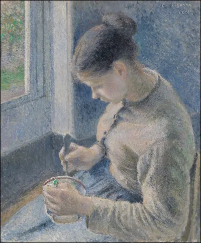 Quel impressionniste a réalisé la toile "Jeune paysanne prenant son café" ?