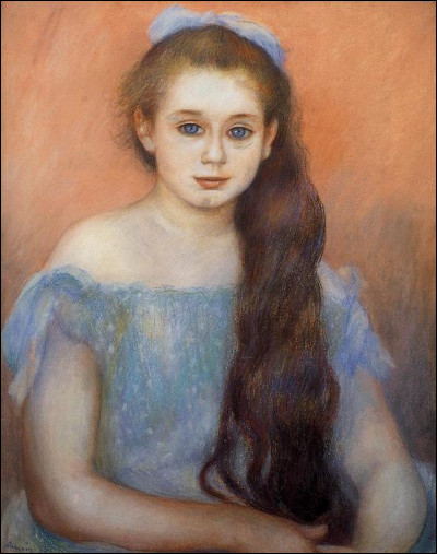 Quel impressionniste a réalisé "Portrait d'une jeune fille aux yeux bleus" ?