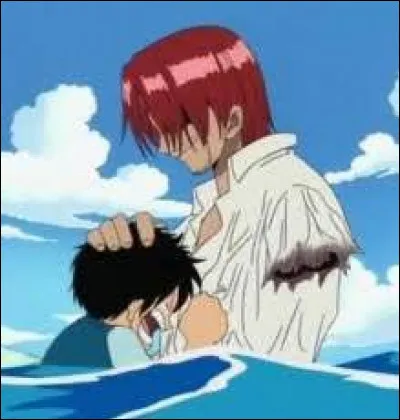 Shanks sauve Luffy de la noyade mais un monstre marin lui mange...