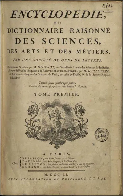 Quels sont les philosophes qui ont coordonné l'Encyclopédie au XVIIIe siècle ?
