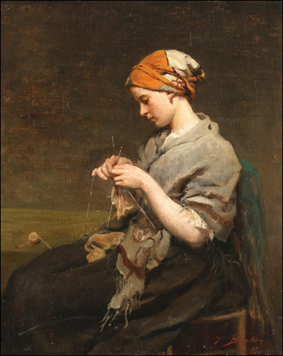 À quel peintre réaliste français du XIXe doit-on "La Tricoteuse" ?