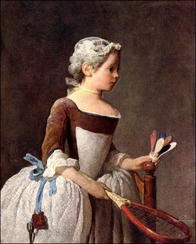 Quel peintre français du XVIIIe est l'auteur du tableau "La Fillette au volant" ?