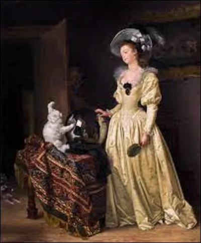 À quel (le) rococo doit-on cette huile sur toile peinte, entre 1783 et 1785, s'intitulant ''Le chat angora avec Marguerite Gérard'' ?