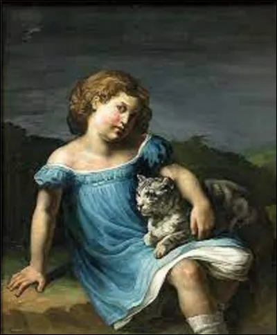 ''Portrait de Louise Vernet'' est une peinture réalisée vers 1818, et qui représente la fille du peintre Horace Vernet avec un chat. Quel romantique a exécuté le portrait de cette enfant avec son chat ?