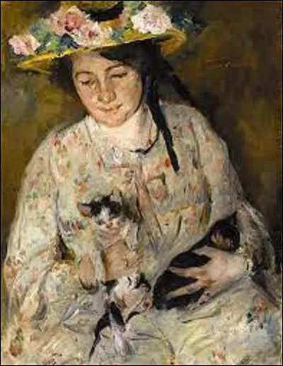 Quel expressionniste allemand a réalisé, en 1904, ce tableau nommé ''Jeune femme avec des chats'' ?