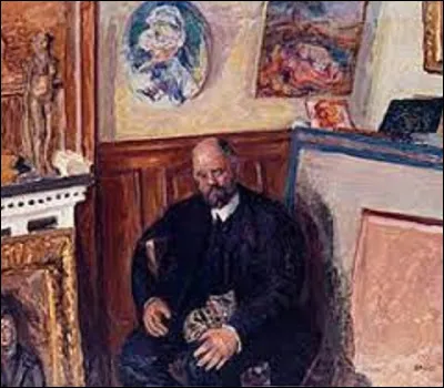 Exécuté vers 1924, quel nabi a réalisé cette huile sur toile intitulée ''Portrait d'Ambroise Vollard au chat'' ?