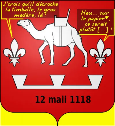 Ne me demandez - mais alors surtout pas - la raison de ce dromadaire sur le blason de ... (Complétez !)