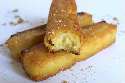 Voici encore une spécialité niçoise, à base de farine de pois chiches, frite.