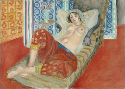 Quel peintre, chef de file du fauvisme, est l'auteur de ce tableau intitulé ''Odalisque à la culotte rouge et buste dénudé'' ?