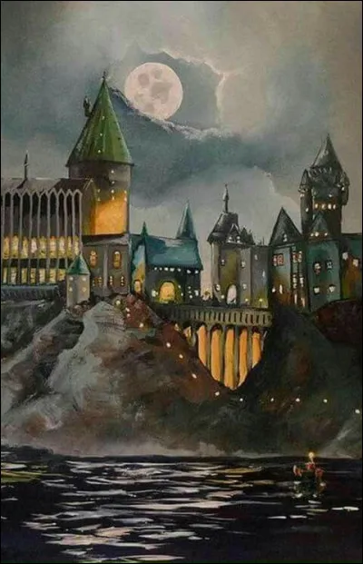 Les élèves de première année rejoignent le château en carrosse.