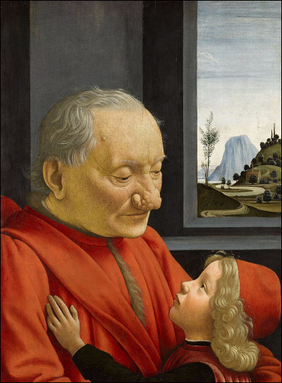 Quel peintre italien de la Renaissance a réalisé le tableau "Grand-père et son petit-fils" ?