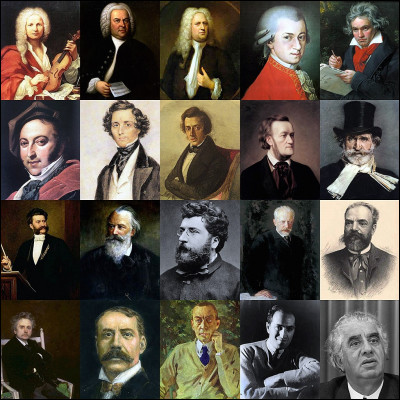 Saurez-vous retrouver Brahms parmi tous ces célèbres compositeurs ?