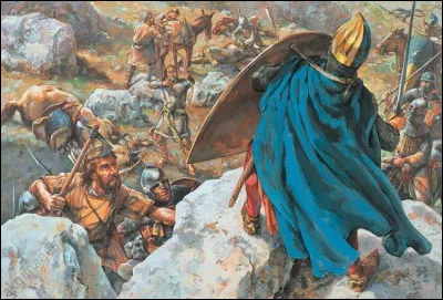 Le roi germain, réconcilié avec l'empereur byzantin, Manuel Ier Comnène, gagna Acre sur des vaisseaux byzantins.
Les Francs rejetèrent l'offre de Manuel de les protéger contre les Turcs et continuèrent leur marche.
Les Turcs les encerclèrent aux monts Cadmos, sur un chemin étroit, bordé d'un côté de précipices profonds et de l'autre de rochers escarpés. De nombreux chevaux et hommes...